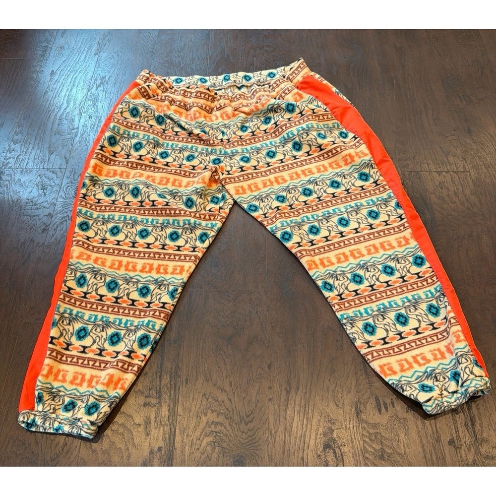 DISNEY Unisex 2x Kuzco Llama Emperors New Groove Orange Sherpa Fleece Sweatpants